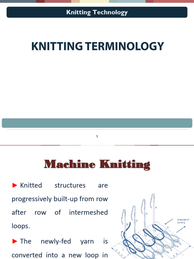 Knitting Terminology Explained | PDF | Knitting | Textiles