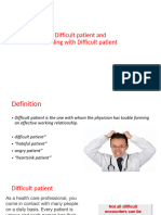 Difficult Patient and Dealing With Difficult Patient
