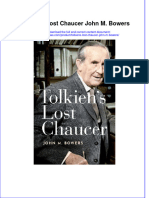 Tolkiens Lost Chaucer John M Bowers Ebook Full Chapter