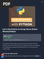 Let's Use Python To Scrap Some Online Movies - Videos - by Peng Cao - Freedium