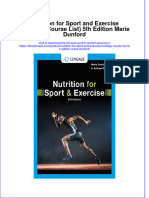 Nutrition For Sport And Exercise Mindtap Course List 5Th Edition Marie Dunford download pdf chapter