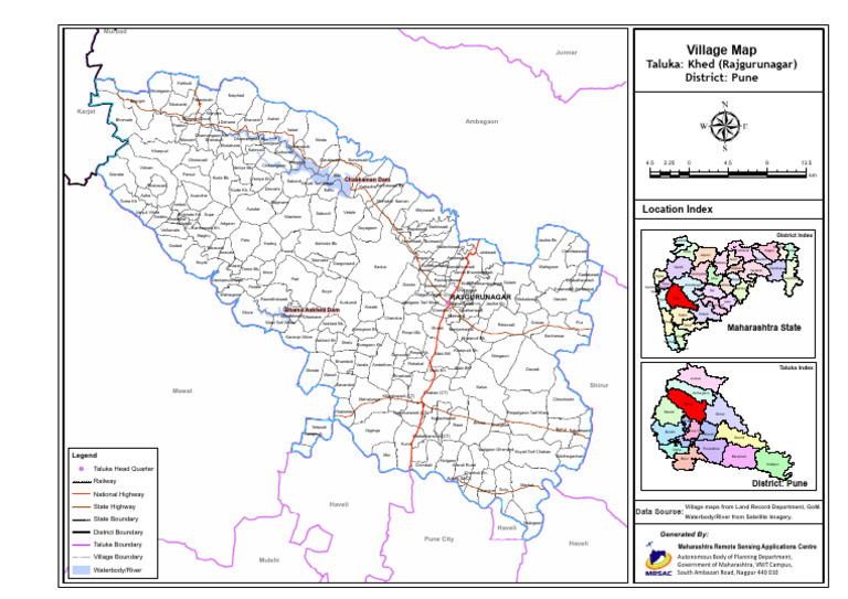 Khed Taluka and Rajgurunagar Map | PDF