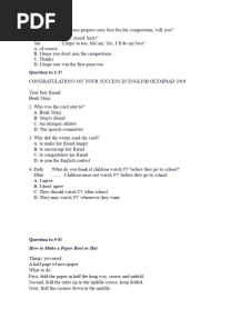Latihan 3 - Soal Sas Bahasa Inggris KLS 9