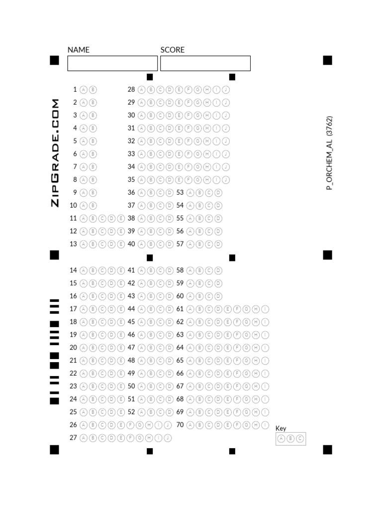 Exam Answer Key Template | PDF
