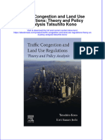 Traffic Congestion and Land Use Regulations Theory and Policy Analysis Tatsuhito Kono Ebook Full Chapter