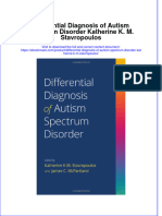 Differential Diagnosis Of Autism Spectrum Disorder Katherine K M Stavropoulos full chapter