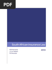 South African Insuarance Law Textbook