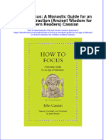 How To Focus A Monastic Guide For An Age of Distraction Ancient Wisdom For Modern Readers Cassian Full Chapter