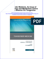 Transgender Medicine An Issue of Endocrinology and Metabolism Clinics of North America Vin Tangpricha Ebook Full Chapter