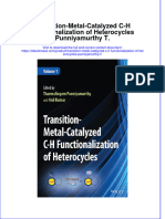 Transition Metal Catalyzed C H Functionalization Of Heterocycles Punniyamurthy T  ebook full chapter