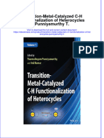 Transition Metal Catalyzed C H Functionalization of Heterocycles Punniyamurthy T Ebook Full Chapter
