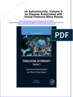 Translational Autoimmunity Volume 3 Autoimmune Disease Associated With Different Clinical Features Nima Rezaei  ebook full chapter