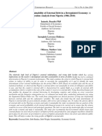 Determinants and Sustainability of External Debt in A Deregulated Economy