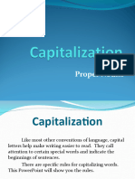Capitalization - Proper Nouns