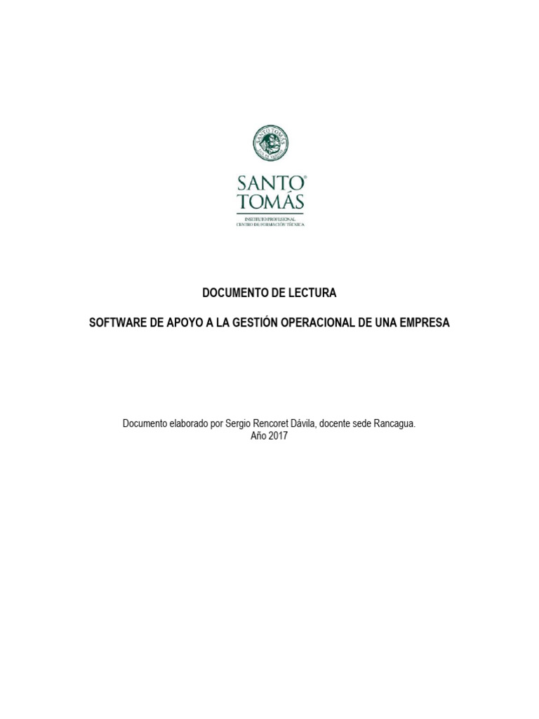 PDF Softwere | PDF | Planificación de recursos empresariales | Software