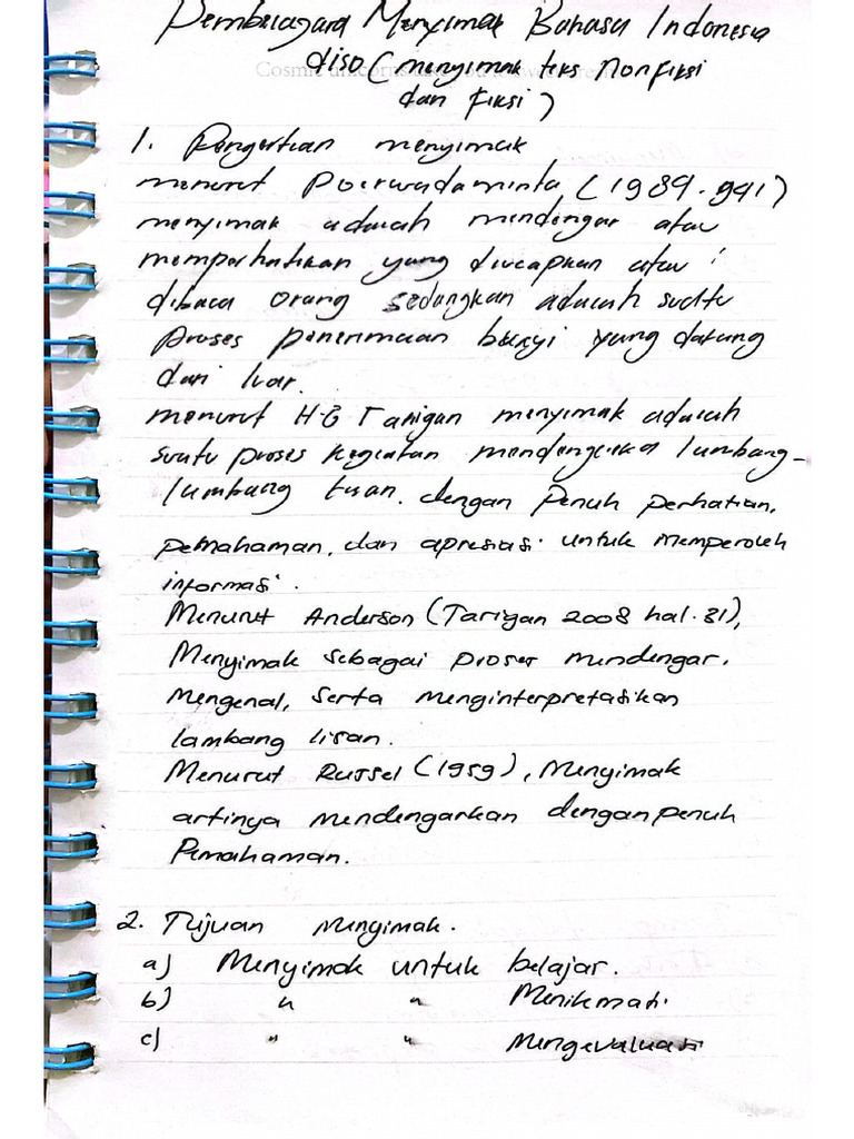 Pembelajaran Menyimak Bahasa Indonesia Di SD | PDF