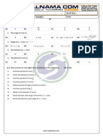 T11 Chapter Wise Test Maths Chapter 11 1st Year