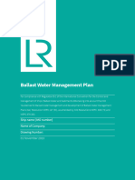 Ballast Water Management Plan