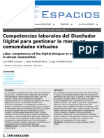 Competencias Laborales Del Diseñador Digital para Gestionar La Marca en Comunidades Virtuales