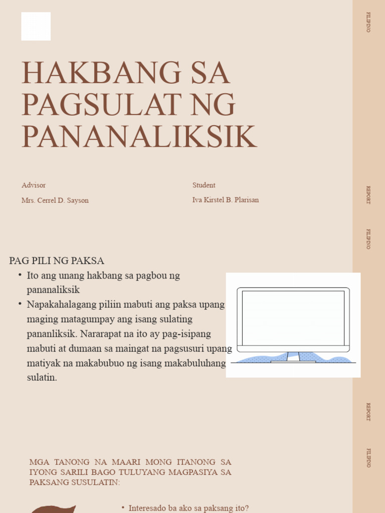 Report in Filipino | PDF