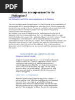 Download What Causes Unemployment in the Philippines by Jun Virador Magallon SN72611153 doc pdf