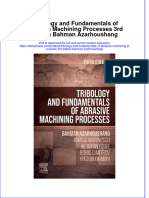Tribology and Fundamentals of Abrasive Machining Processes 3Rd Edition Bahman Azarhoushang Ebook Full Chapter