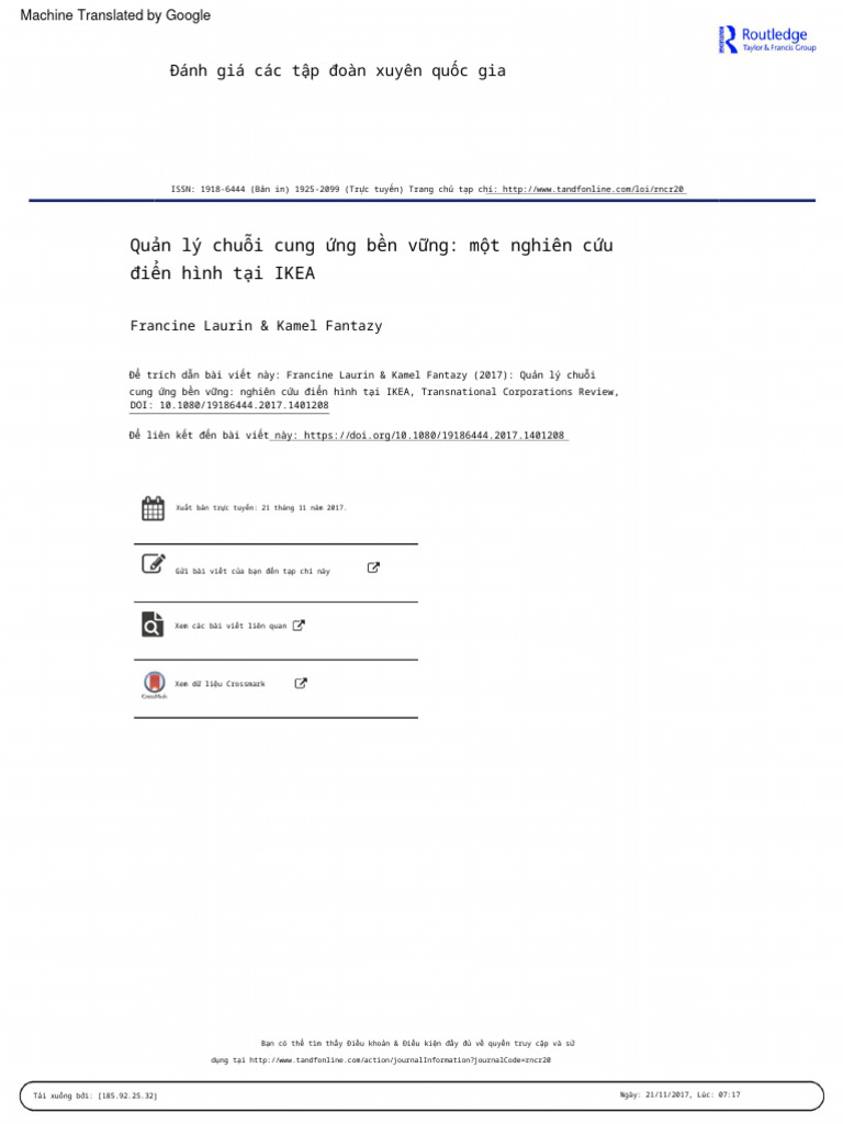 Sustainable Supply Chain Management A Case Study At Ikea Pdf