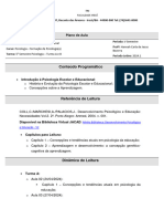 PLANO de AULA - Psicologia Escolar e Educacional - 5º Semestre A e B