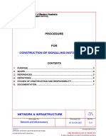 8110-600-009 - Procedure For The Construction of Signalling & Level Crossing Installations