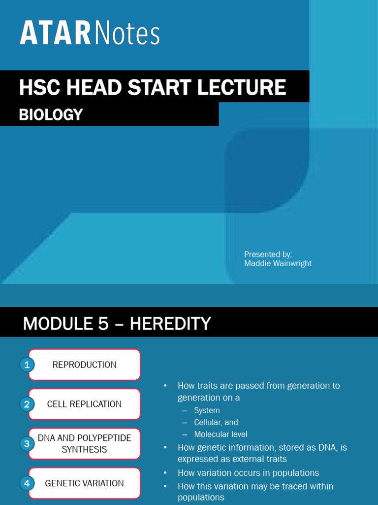 ATAR Notes Module 6 | PDF | Reproduction | Mutation