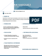 Currículum Vitae CV de Administración Simple Azul