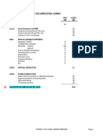 Computation Format - Company's Income Tax