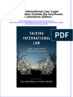 Talking International Law Legal Argumentation Outside The Courtroom Ian Johnstone Editor Full Download Chapter