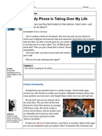 Help! My Phone Is Taking Over My Life Article 800-900L, GRADE LEVEL Formatted
