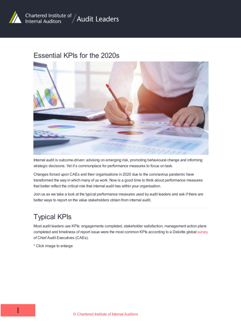 Transforming Internal Audit KPIs for 2020s | PDF | Internal Audit | Audit
