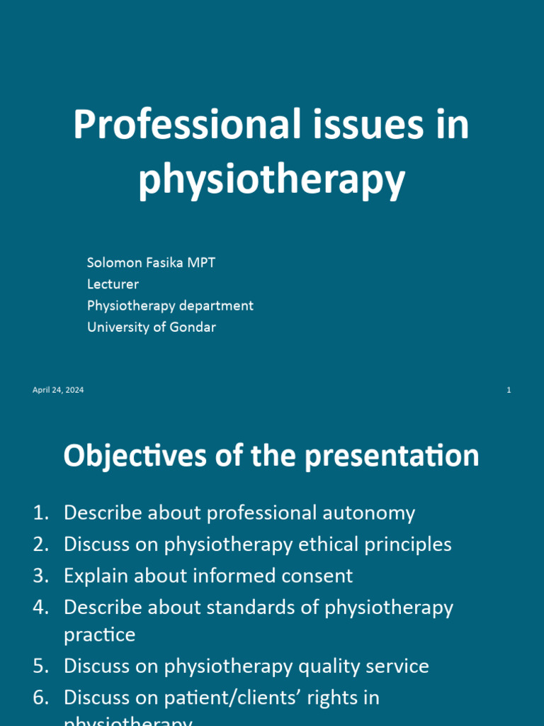 Ethical Principles in Physiotherapy Practice | PDF | Physical Therapy ...