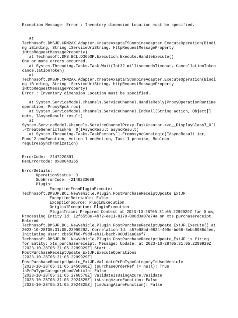 ErrorDetails - 2023-10-28T133140.095 | PDF | Computer Engineering ...