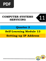 Computer Systems Servicing: Quarter 3 Self-Learning Module 13 Setting-Up IP Address