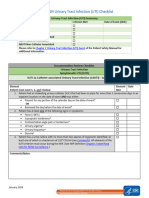 Urinary Tract Infection UTI Checklist