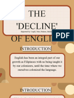 The Decline of English in Education