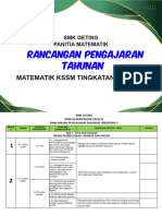 RPT Maths Tingkatan 2 KSSM 2024 - 25