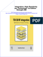 TSV 3D RF Integration High Resistivity Si Interposer Technology 1St Edition Shenglin Ma Ebook Full Chapter