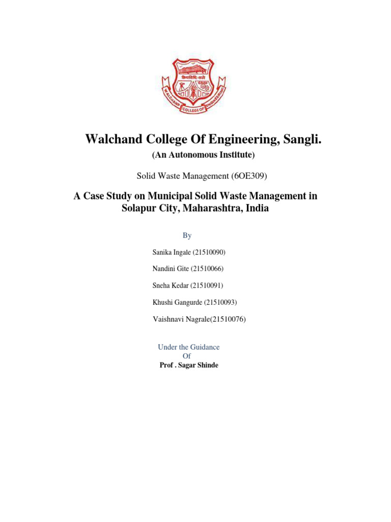 SWM Report | PDF | Waste | Waste Management