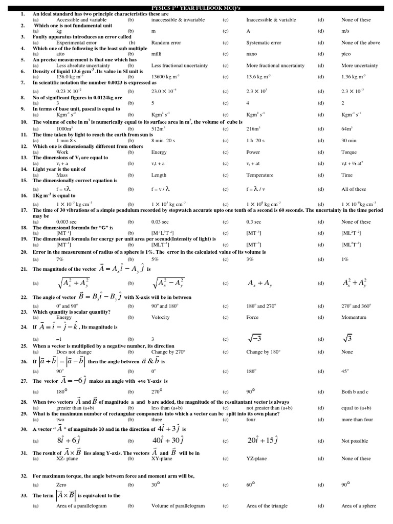 1st-year-physics-mcq-data-pdf-force-doppler-effect