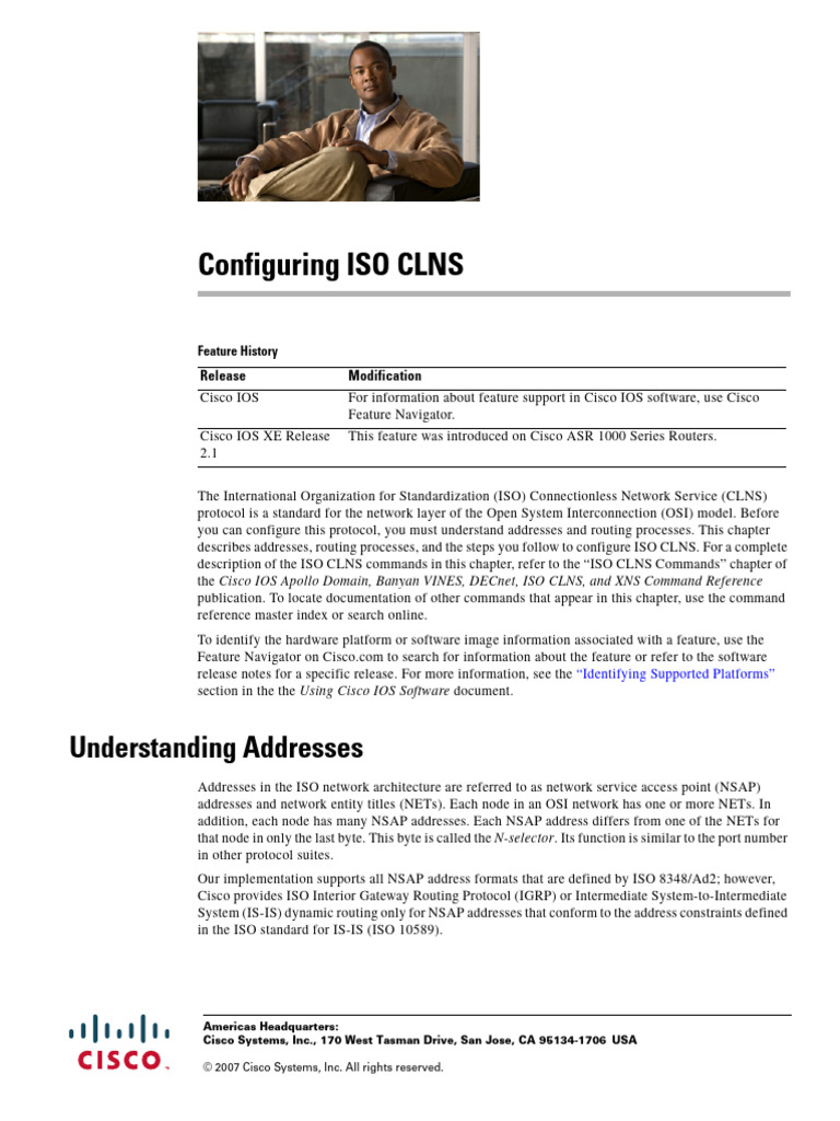 Configure Iso Clns | PDF | Routing | Router (Computing)