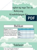 Mga Pangkat NG Mga Tao Sa Rehiyong Kinabibilangan Ko