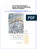 Doing Process Research in Organizations Noticing Differently Barbara Simpson Full Chapter