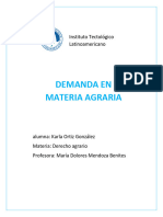 Demanda de Agrario