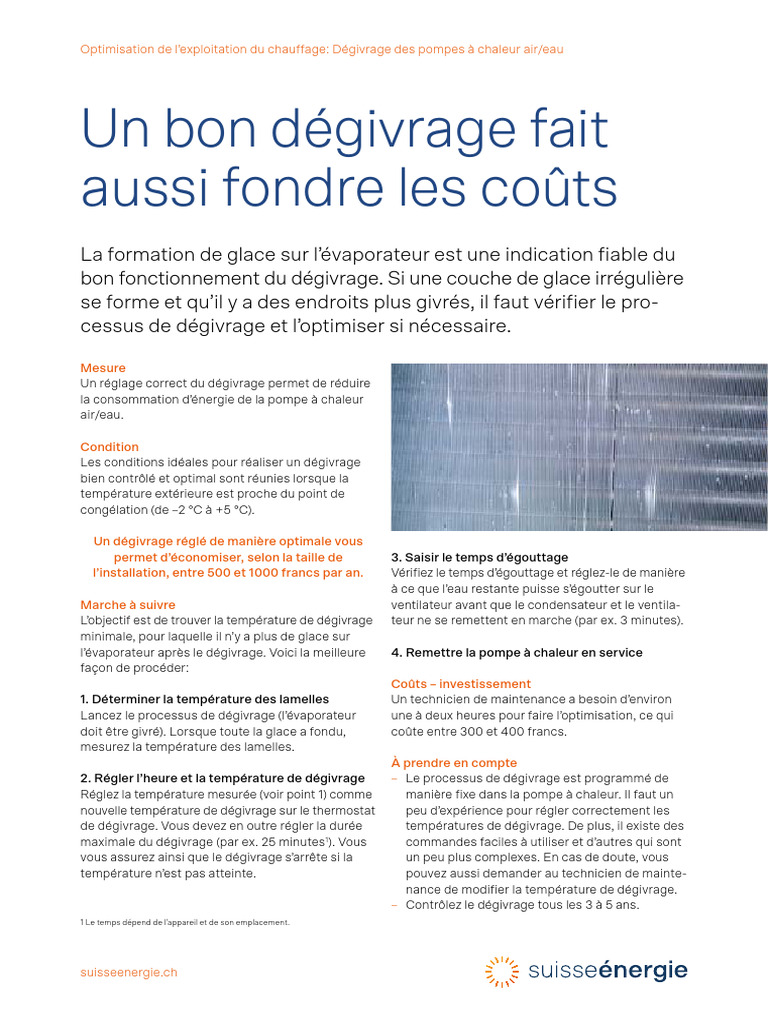 Optimisation du dégivrage PAC air/eau PDF Pompe à chaleur Chaleur — free download