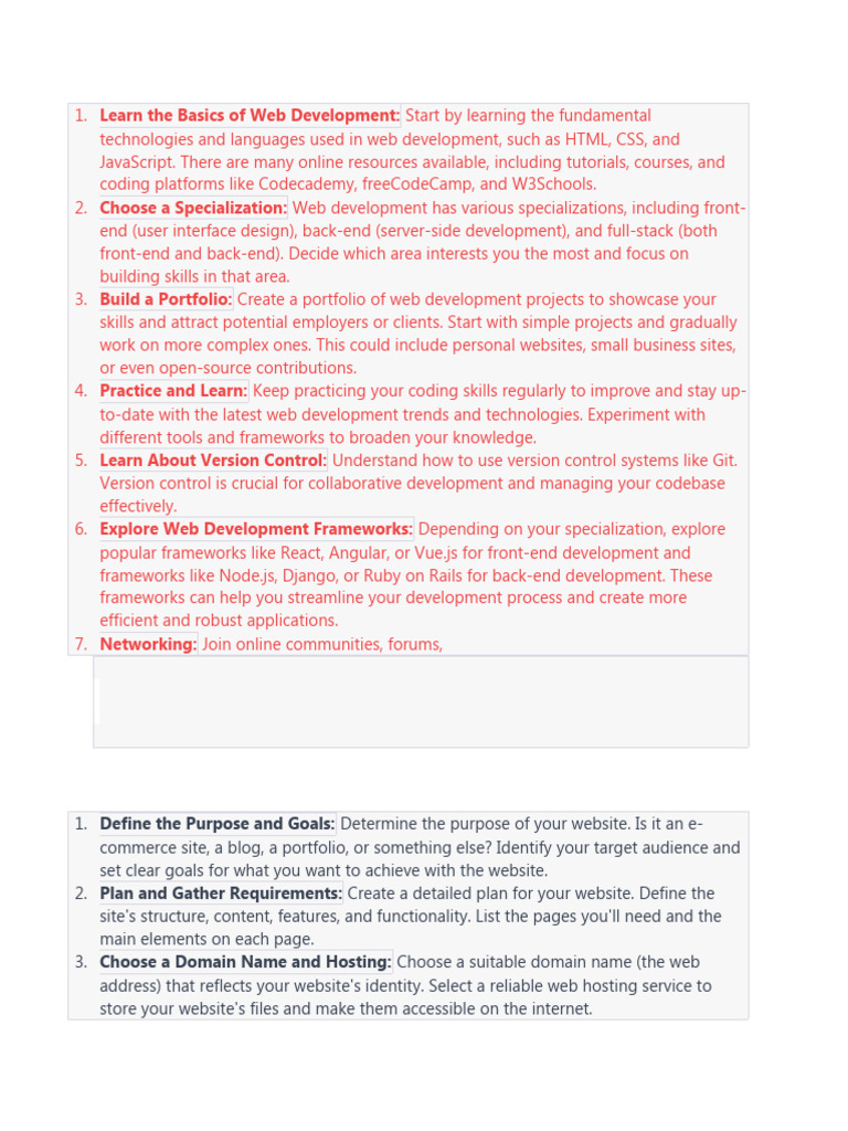 Learn The Basics of Web Development | PDF | Websites | Web Development